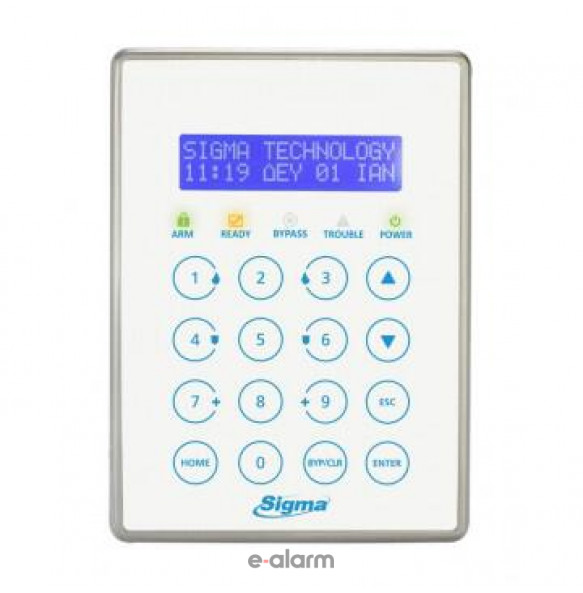 APOLLO PLUS KP Πληκτρολόγιο αφής με φωτιζόμενα πλήκτρα και LCD οθόνη Sigma Security Πληκτρολόγια με οθόνη μπλε χρώματος με λευκά γράμματα